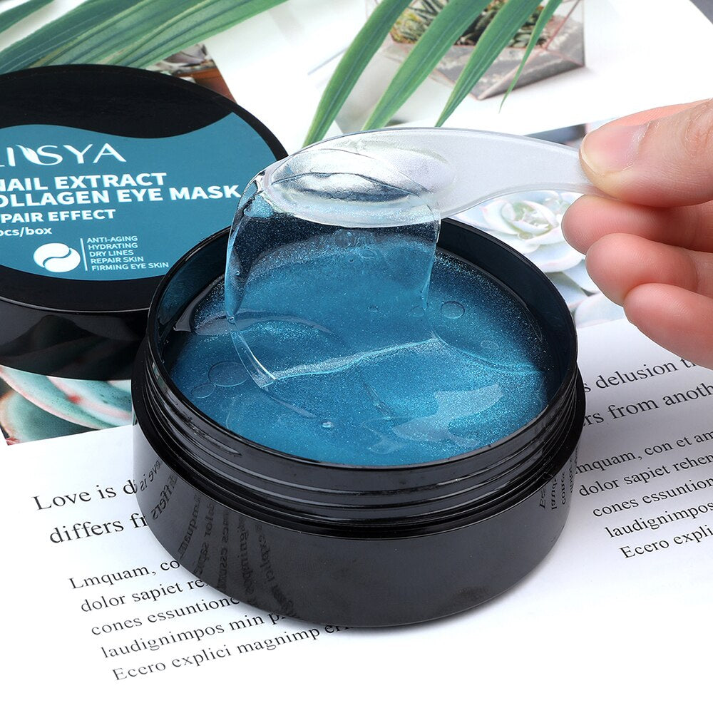 --Collagen Eye Mask 24K Gold Eye Patch Seaweed Eye Dark Circles Anti-Puffiness Anti-Aging Moisturizing Eyes--60Pcs