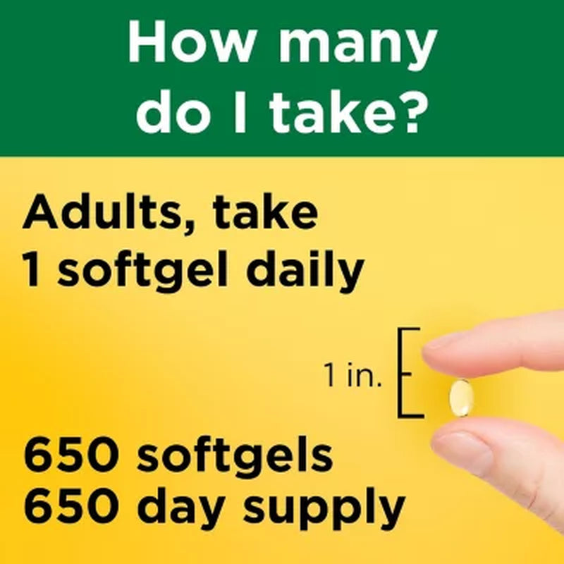 Nature Made Vitamin D 1000 IU Softgels, 650 Ct.
