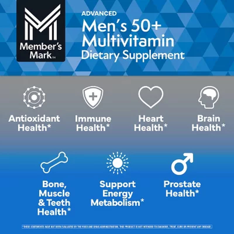 Member'S Mark Advanced Men'S 50+ Multivitamin Tablets, 275 Ct.