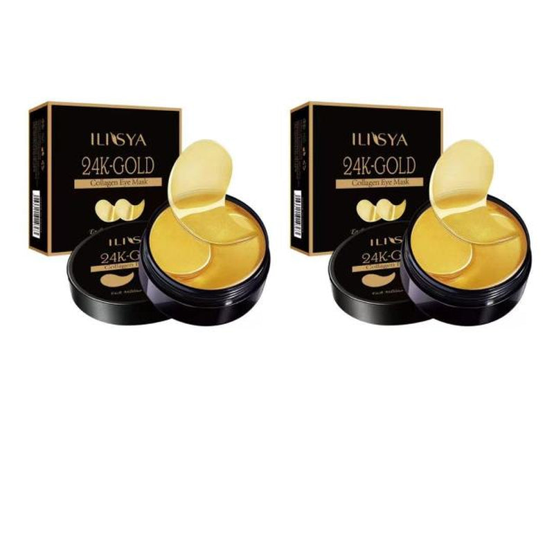 --Collagen Eye Mask 24K Gold Eye Patch Seaweed Eye Dark Circles Anti-Puffiness Anti-Aging Moisturizing Eyes--60Pcs
