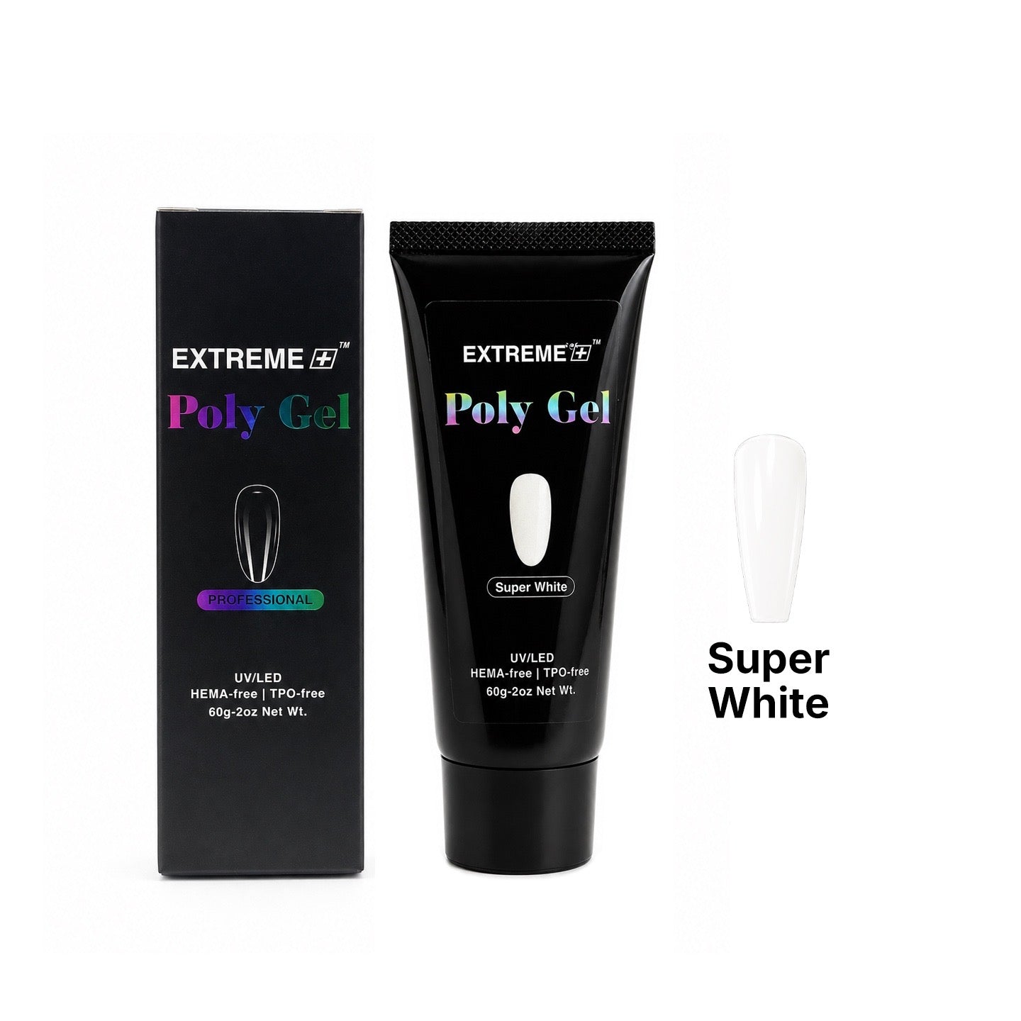 Extreme+ Poly Gel - Super White - Hema Free - TPO FREE - 2oz