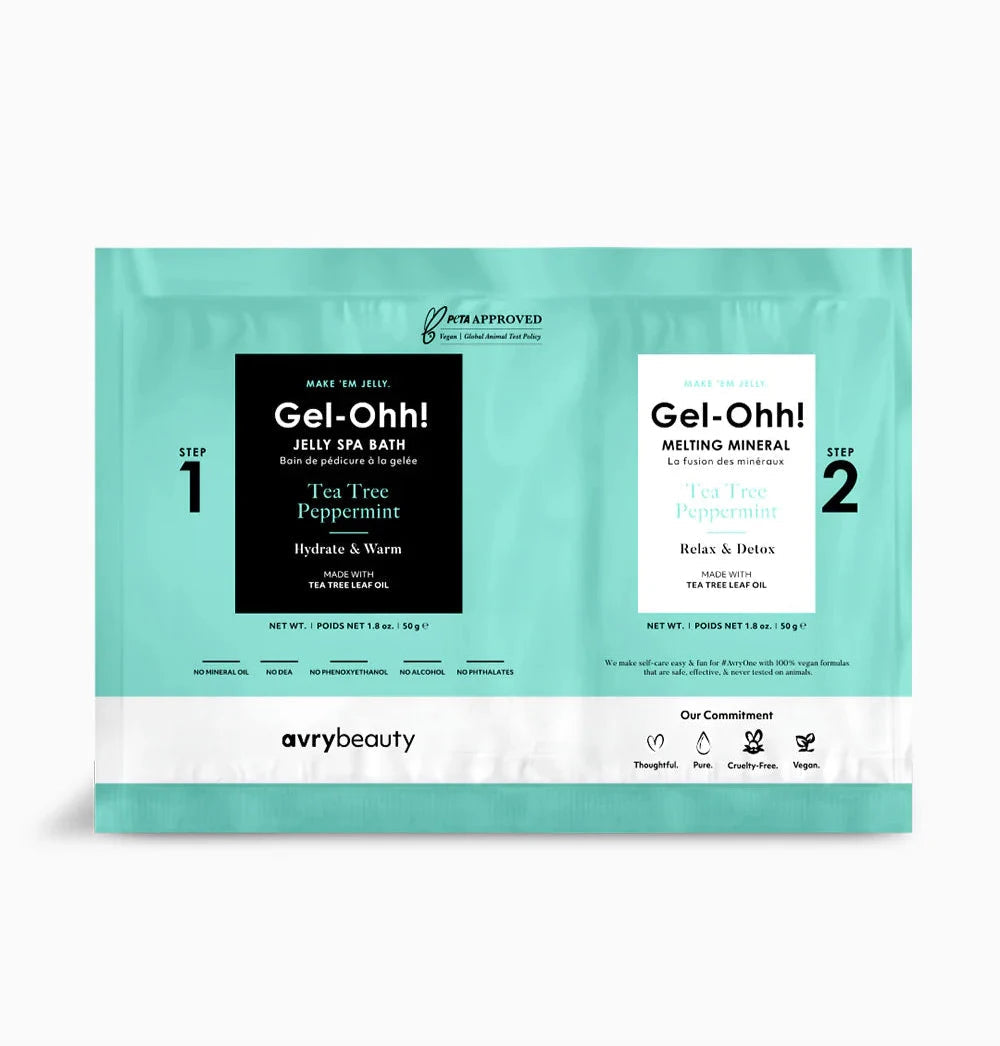 Avry Beauty Gel-Ohh Jelly Spa Bath - Tea Tree & Peppermint - kit