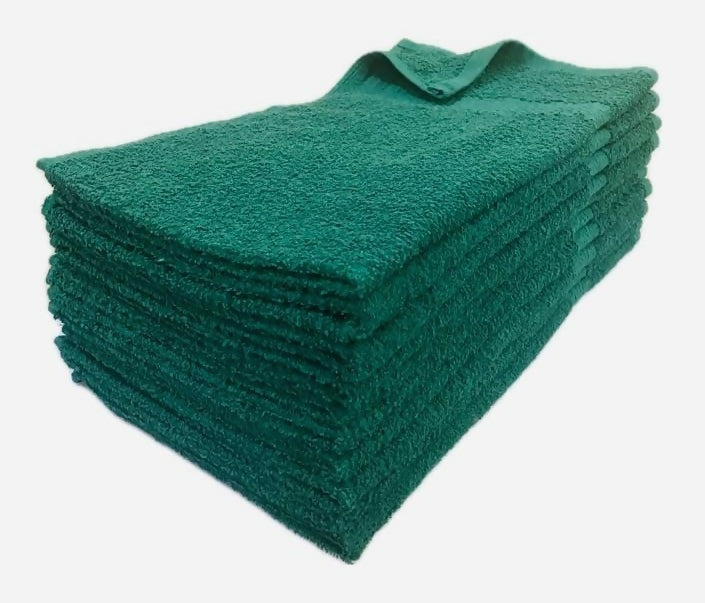 Nail Salon Towels - Green / 16x27 / 100% Cotton, 3LBS per dozen