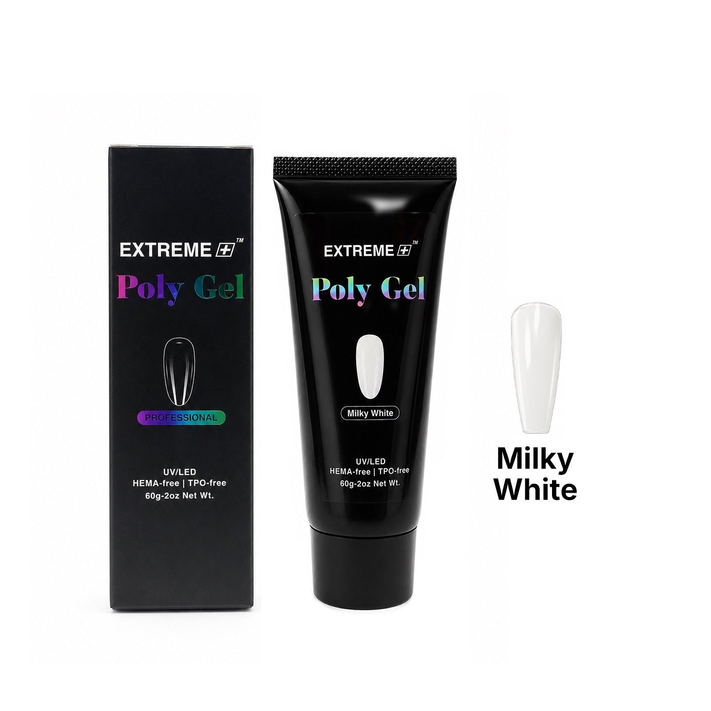 Extreme+ Poly Gel - Milky White - Hema Free - TPO FREE - 2oz