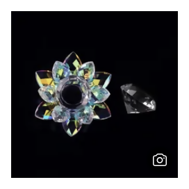 HOLOGRAPHIC CRYSTAL DAPPEN DISH FOR NAIL LIQUIDS & POWDERS