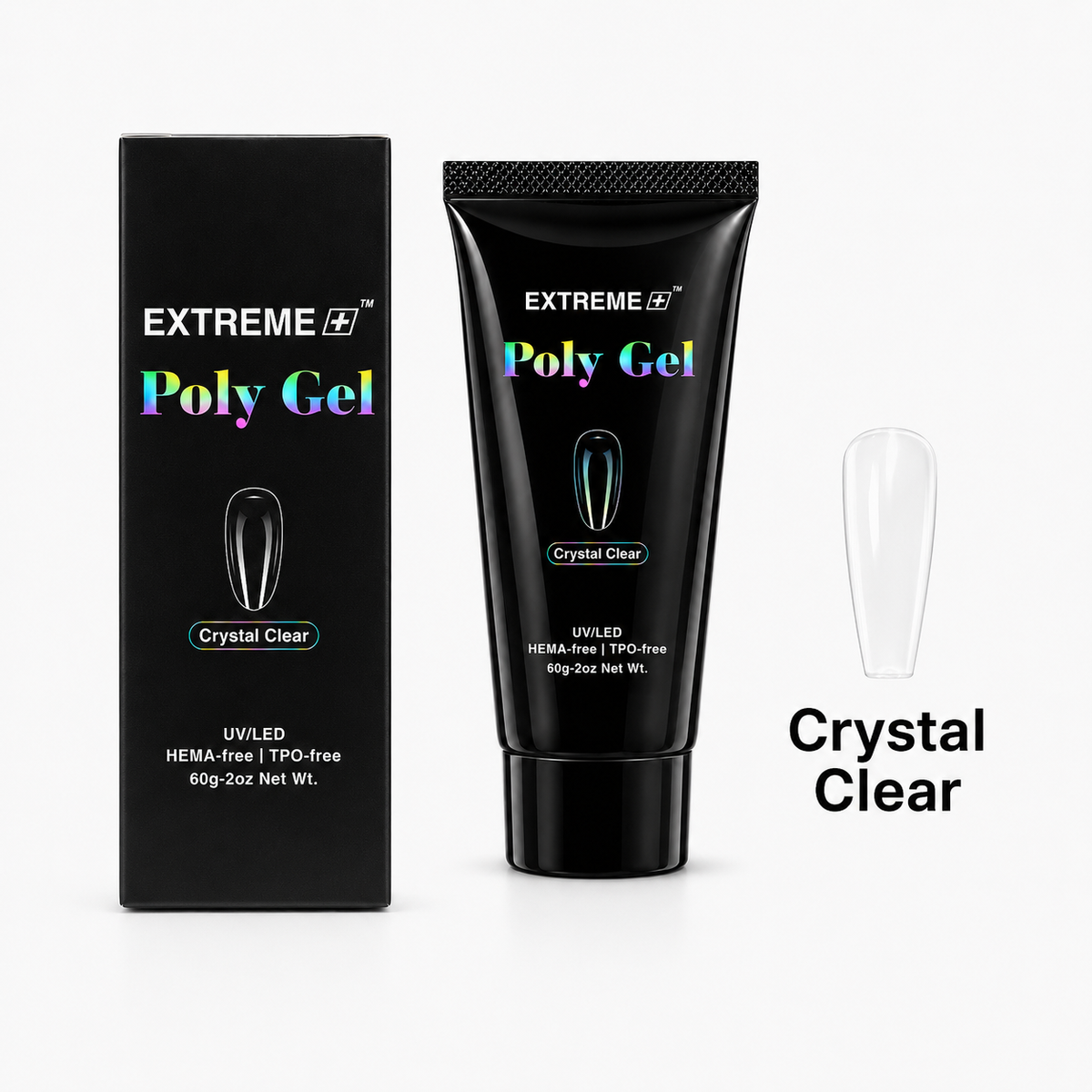 Extreme+ Poly Gel - Crystal Clear - Hema Free - TPO FREE - 2oz