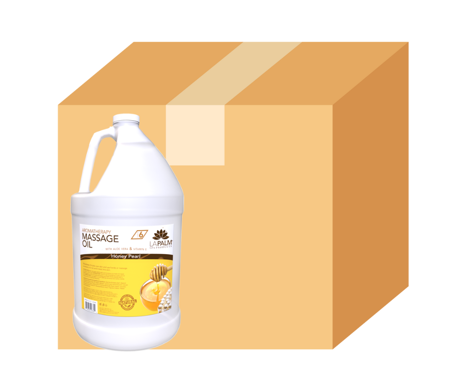 La Palm -  Massage Oil - Honey Pearl - Case of 4