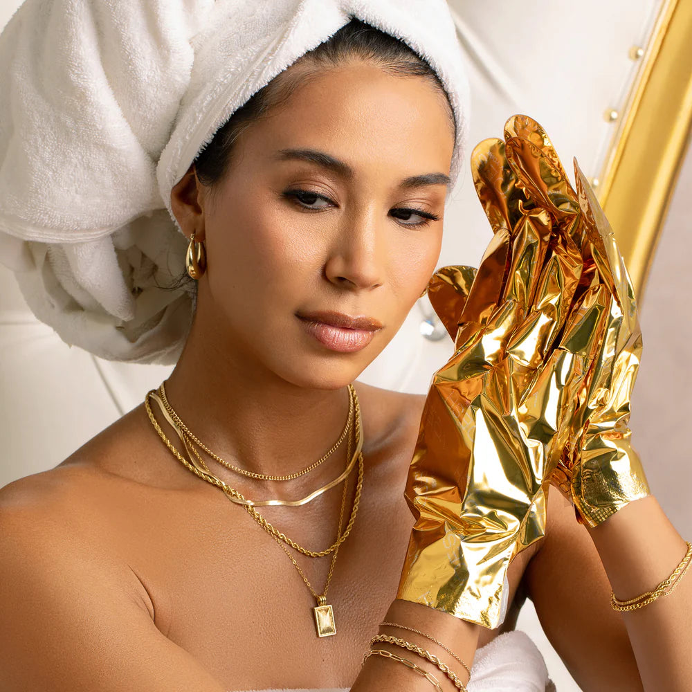 Voesh Collagen Gloves Imperial Gold - Kit
