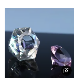 HOLOGRAPHIC CRYSTAL DAPPEN DISH FOR NAIL LIQUIDS & POWDERS