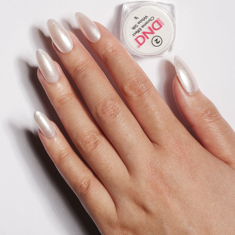 DND White Silk chrome effect examples