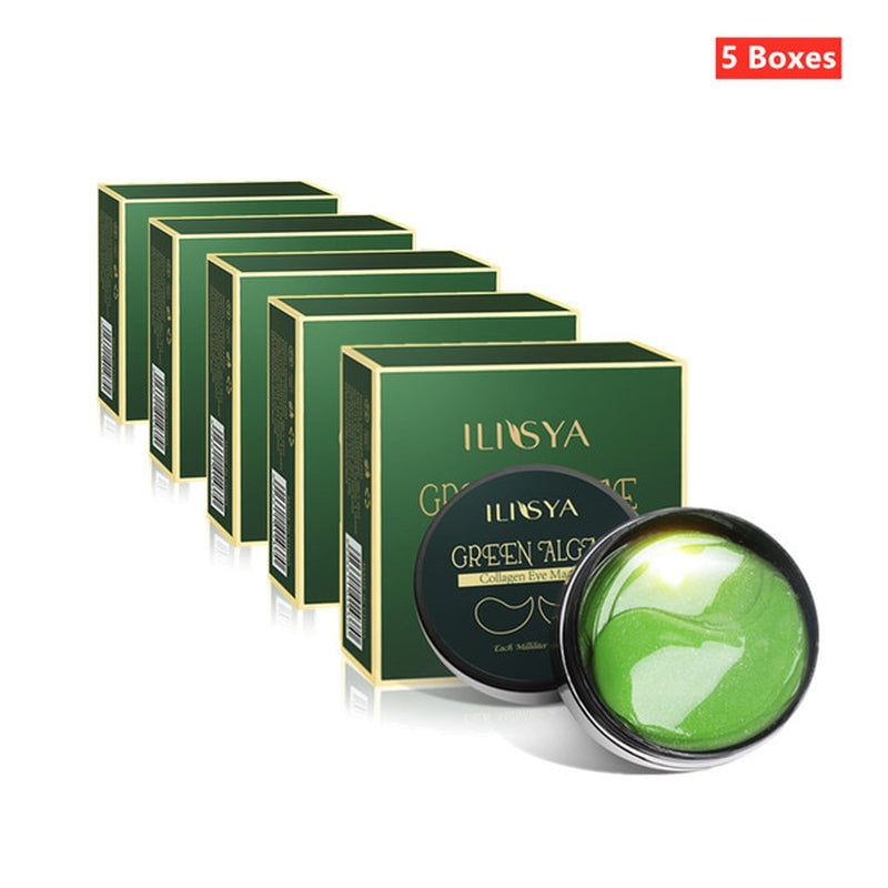 --Collagen Eye Mask 24K Gold Eye Patch Seaweed Eye Dark Circles Anti-Puffiness Anti-Aging Moisturizing Eyes--60Pcs
