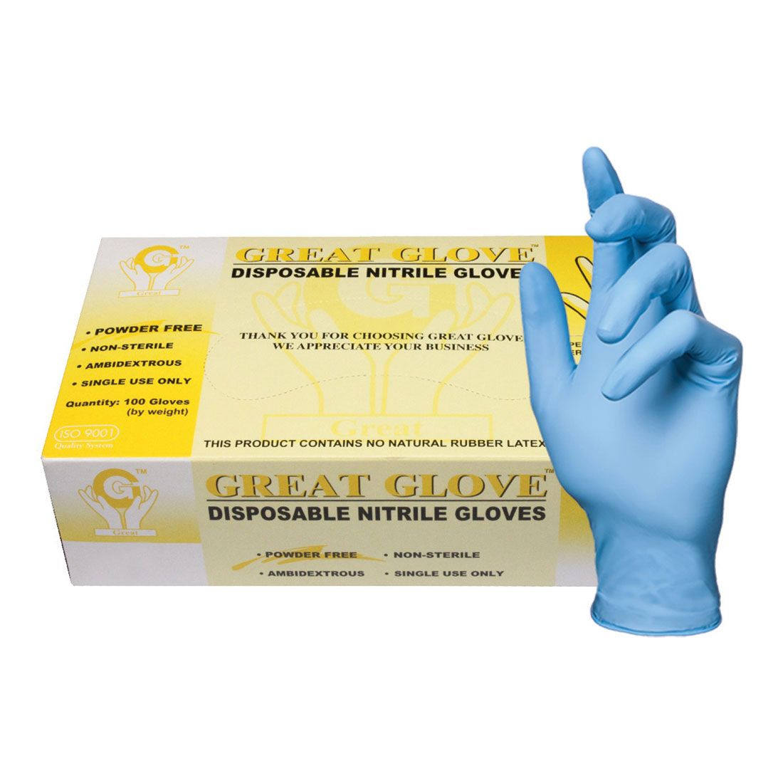 Great Latex Gloves, Disposable Nitril Gloves - M - Box