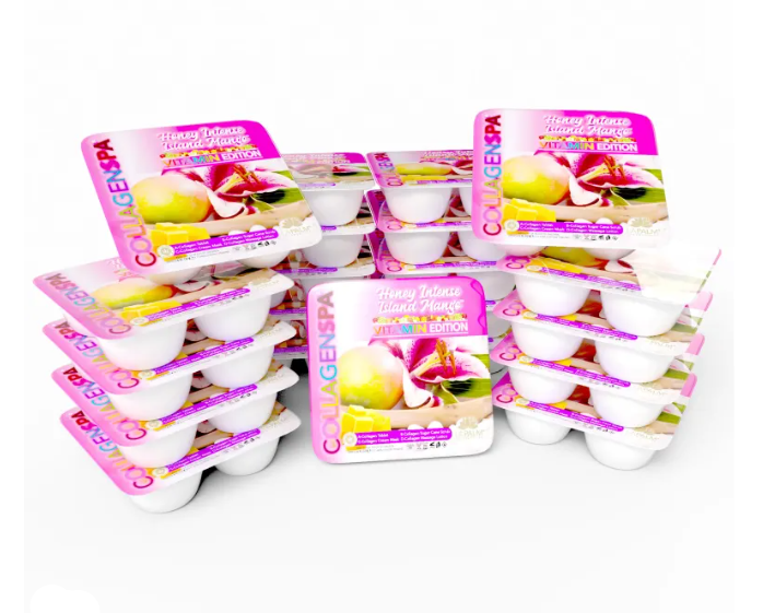 La Palm CollagenSpa 4-Step Pedicure Tray - Honey Tropical Island Mango - Case of 4 Boxes/96