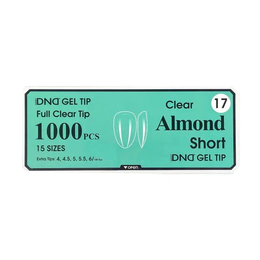 DND Clear Almond Short Gel Tip