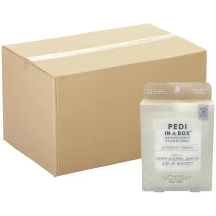 VOESH Pedi in a Box O2 Fizz 5 Step - Coconut Cream - Case of 50