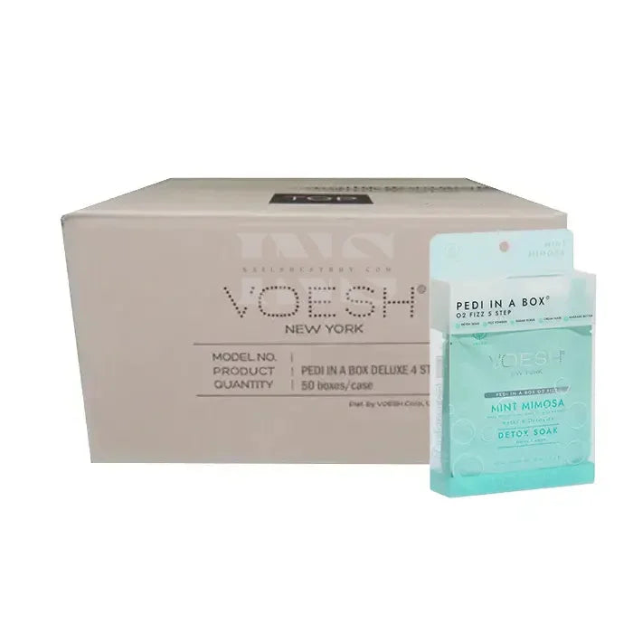 VOESH Pedi in a Box O2 Fizz 5 Step - Mint Mimosa - Case of 50