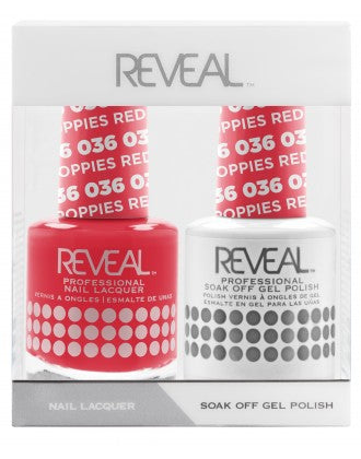Reveal Duo Gel and Nail Lacquer Set - 036 Red Poppies