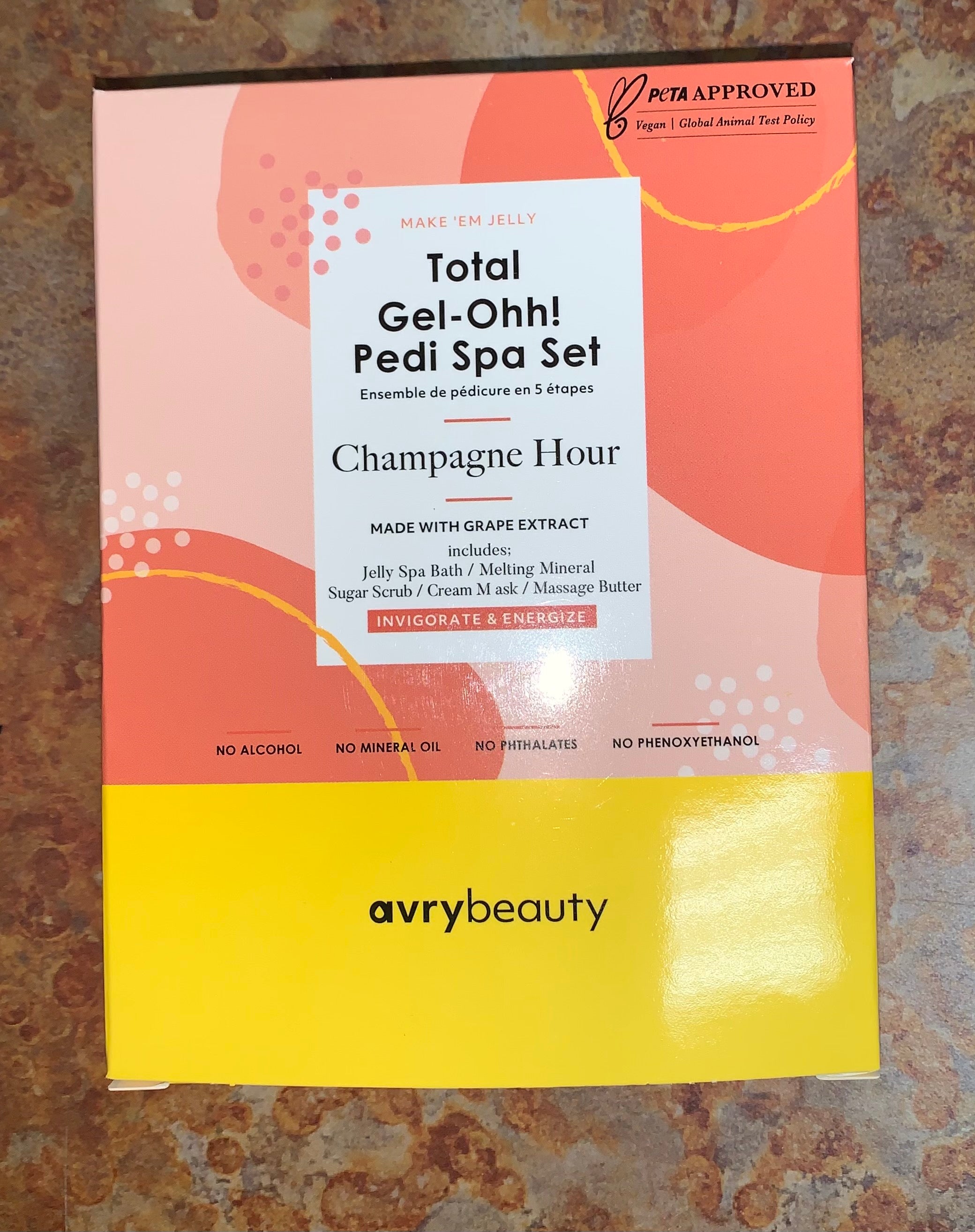 Avry Beauty Gel-Ohh Pedicure 5 Steps - Champagne Hour - Case of 50